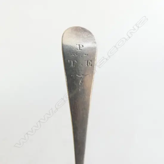 9 GEORGE III SILVER Old English pattern TEASPOONS 133gms