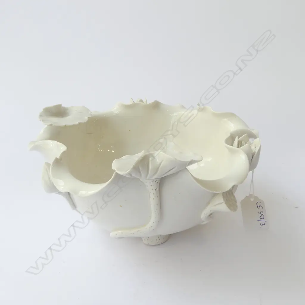 CHINESE BLANC DE CHINE LOTUS BOWL, CHIP 210mm dia Image 1++