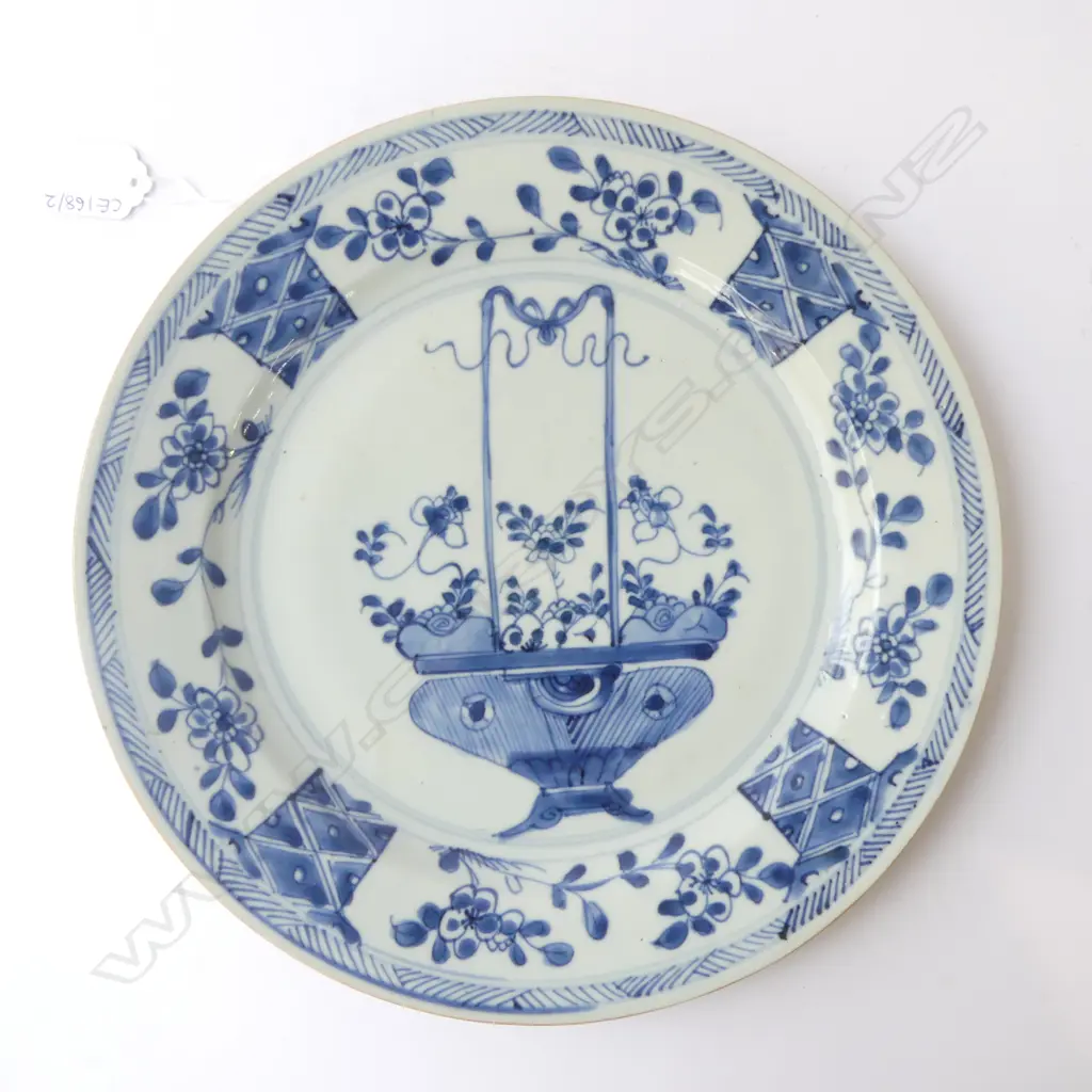 ANTIQUE CHINESE B/W PLATE 275mm dia Image 1++