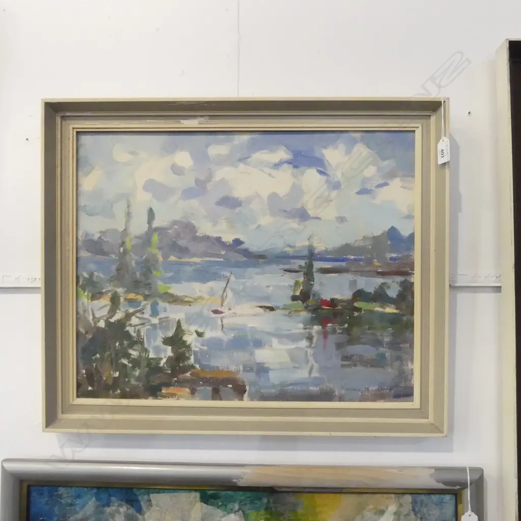 FLORENCE LUXFORD, LANDSCAPE, OIL ON BOARD 400x500mm frame loose Image 1++