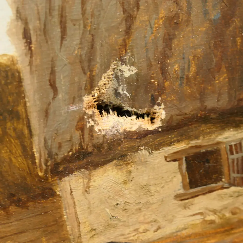 JOHN FREDRICH HERRING (1795-1855), FARMYARD SCENE, OIL ON CANVAS, 395x500mm (SMALL HOLE TO CANVAS) Image 1++