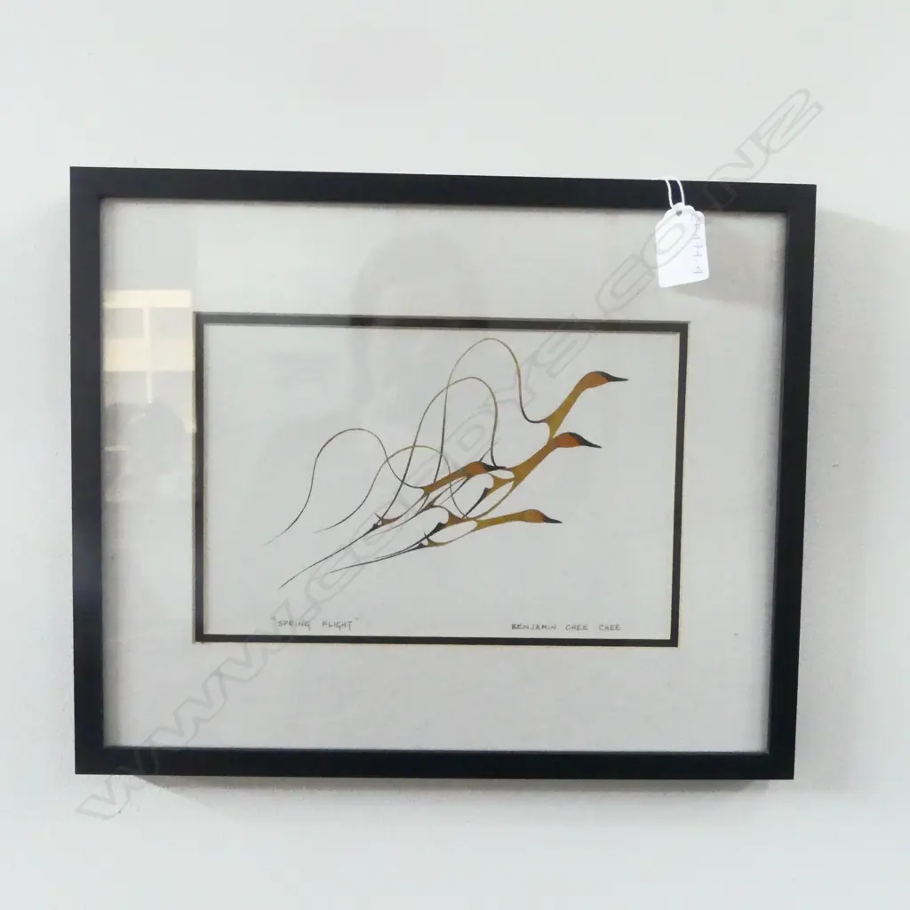 "SPRING FLIGHT", Lithograph BY BENJAMIN CHEE CHEE,SIGNED,230 X 150MM Image 1++