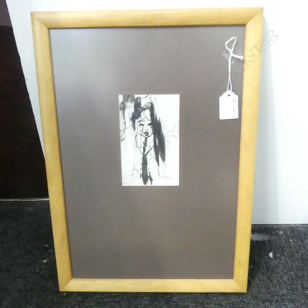 GARTH TAPPER INK DRAWING signed. 'The 4th Former' entitled & detailed verso. 125 x 80mm Image 1++