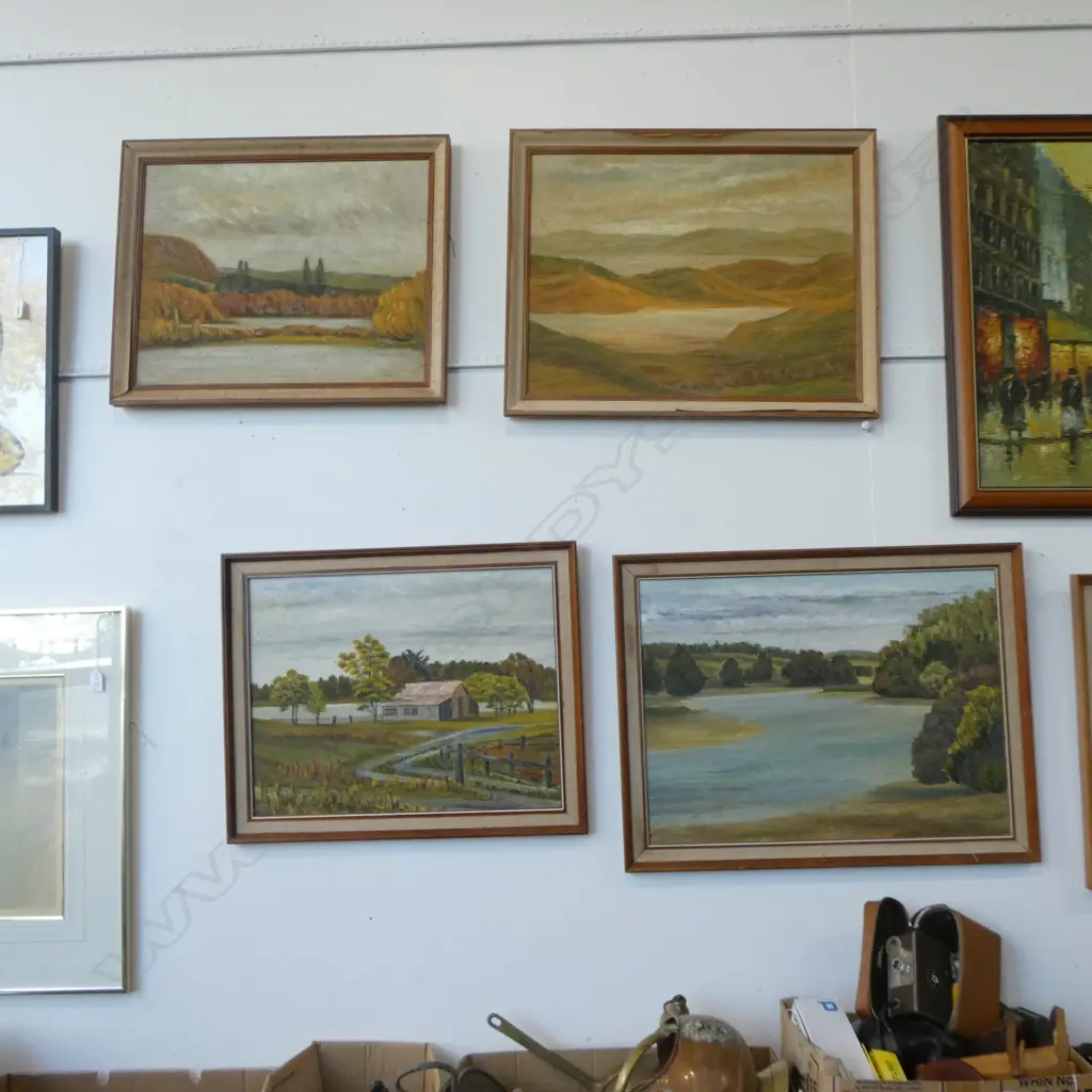 4 JUNE SHIEFF LANDSCAPES, OIL ON BOARD LARGEST 445x600mm Image 1++