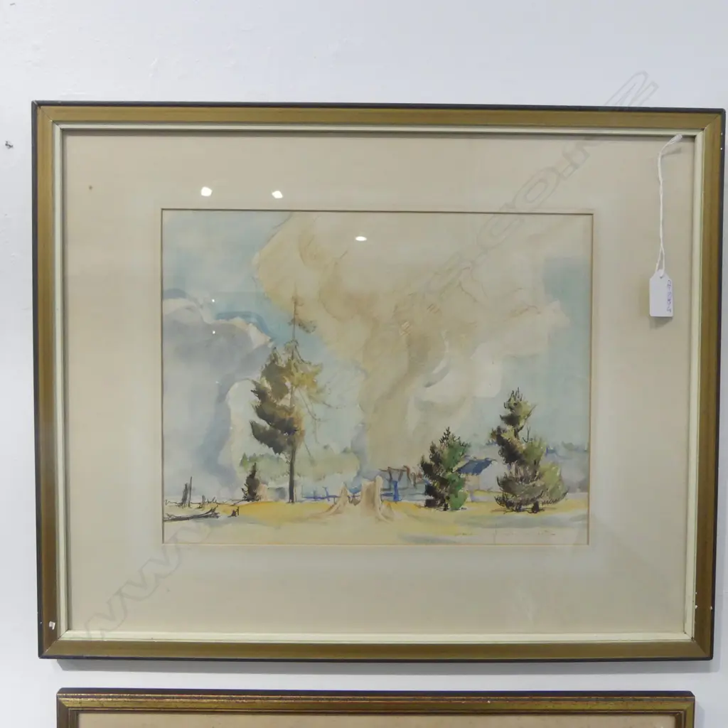 R. WAGHORN, EARLY DAYS.., W/C, SIGNED & DATED '55, 260x340mm Image 1++