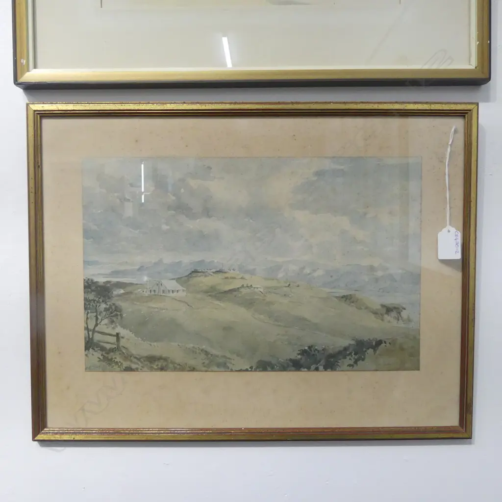 THE BARRACKS ON BLUFF HILL NAPIER  (1866) PRINT 240x380mm FOXING Image 1++