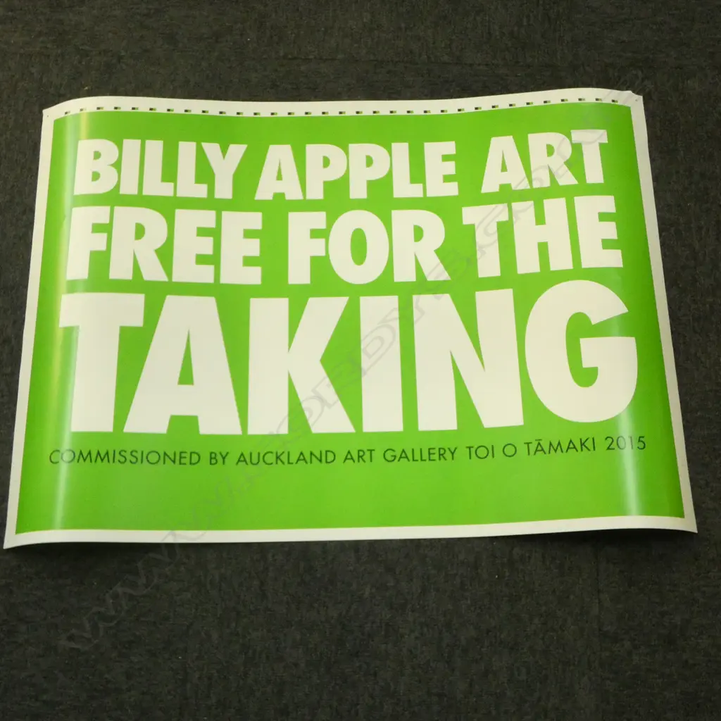 BILLY APPLE ART FREE FOR THE TAKING POSTER, 2015 645x900mm Image 1++