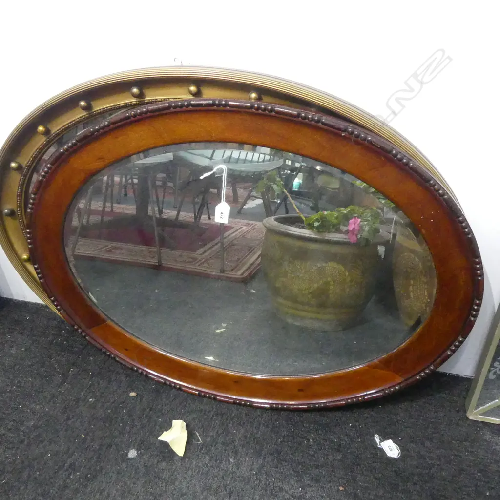 OVAL BEVEL EDGED WALL MIRROR H.860mm Image 1++