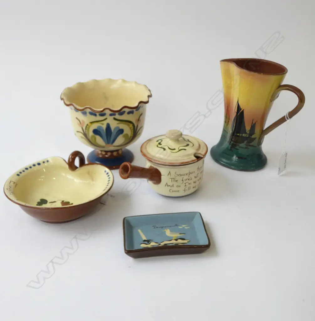 5 PCS TORQUAY SOV POTTERY JUG H150MM TALLEST Image 1++