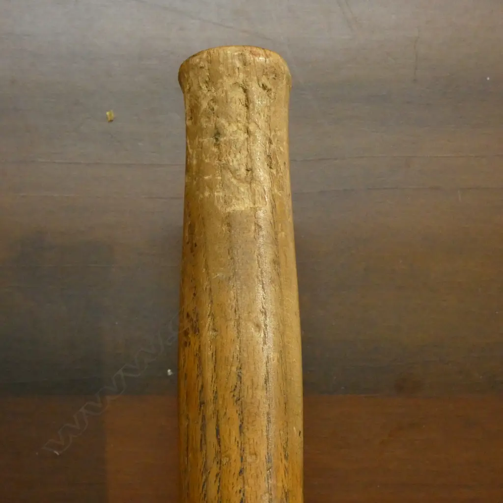 early 20thC large HARDWOOD CARVER'S MALLET with elm handle L.295mm Image 1++