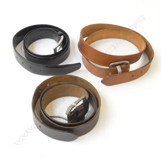 3 LEATHER BELTS 