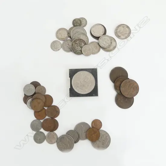 ASST. N.Z. COINS INCL. PENNIES & 1953 CROWN