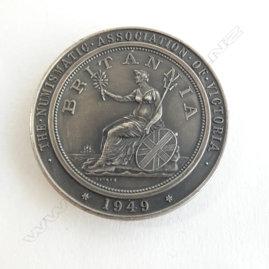 1949 'The Numismatic Association of Victoria' commemorative TOKEN 'ANNAND SMITH & CO FAMILY GROCERS' 1st issued 1849 Image 1++