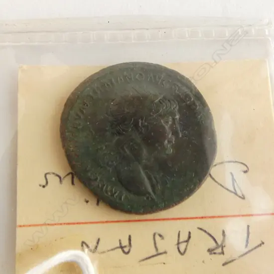 Roman Trajan Dupondius coin