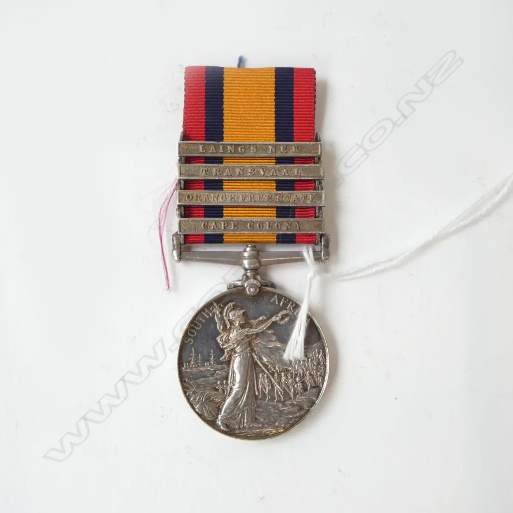 A Victorian South African medal and a copy of 'With the Flag to Pretoria', Image 1++