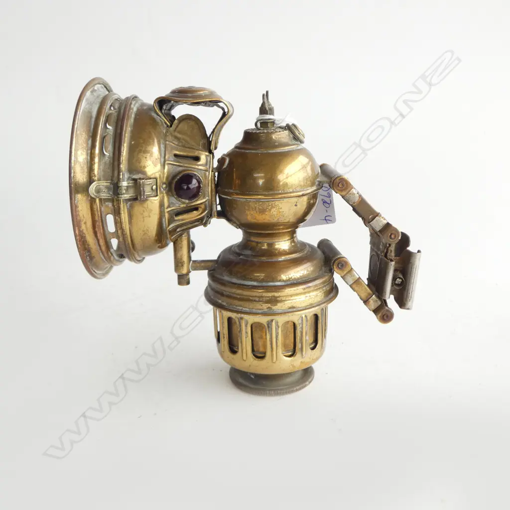 VINTAGE BRASS carbide BICYCLE LAMP 'HERM RIEMANN PHANOMEN' no lens Image 1++