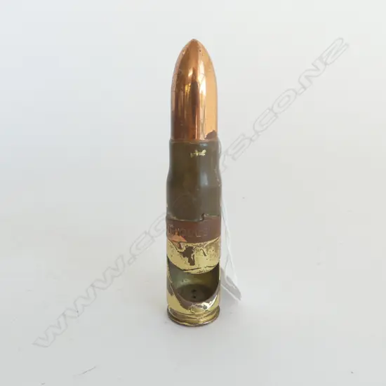 LGE OLD BRASS & COPPER BULLET BOTTLE OPENER marked Rhodesia Dia.25mm L.120mm