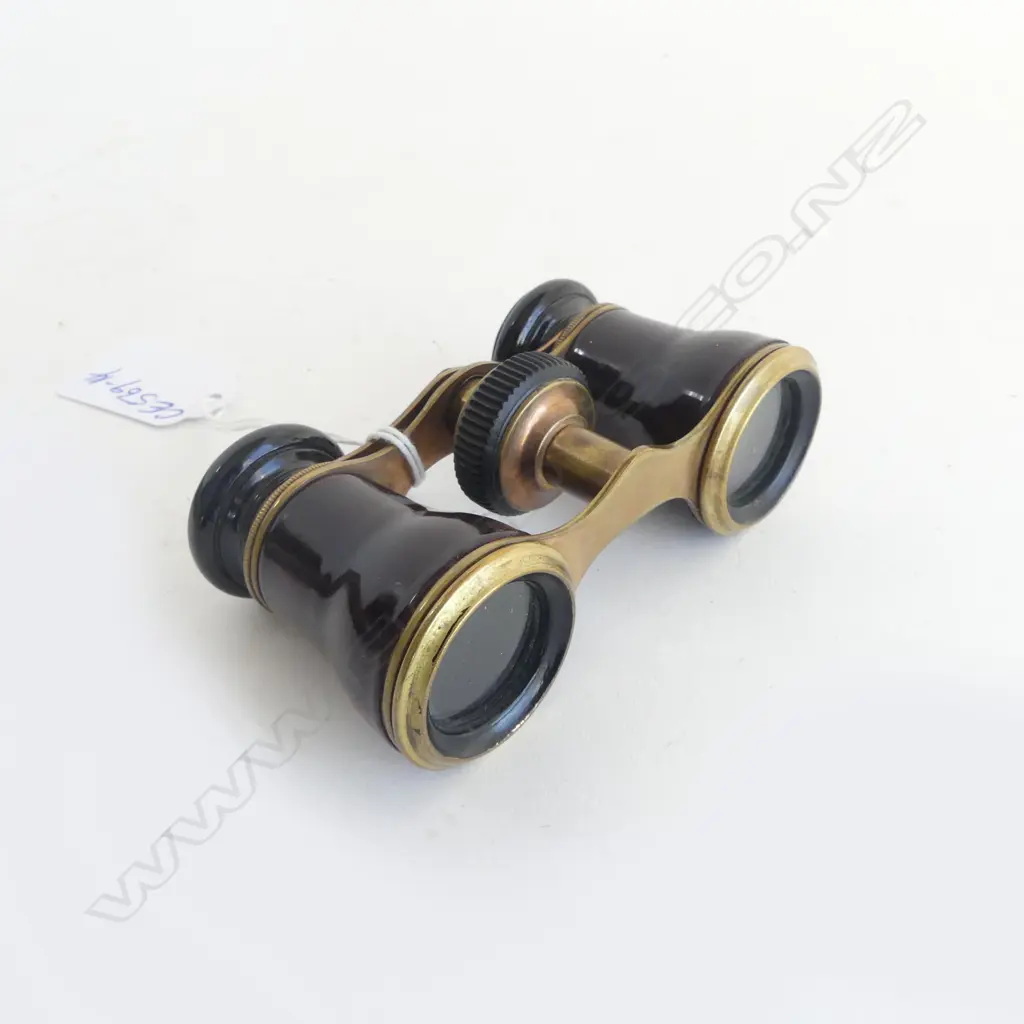 19thC FAUX TORTOISESHELL OPERA GLASSES 'Chevalier Paris' Image 1++