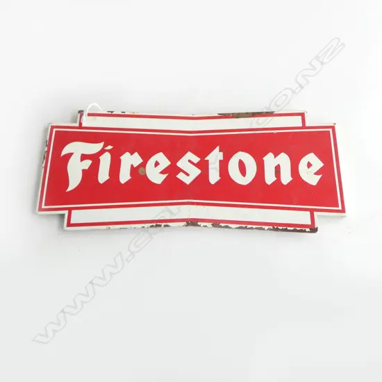 VINTAGE FIRESTONE METAL SIGN 140x330mm