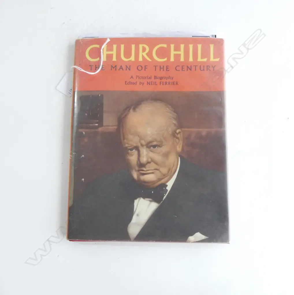 SIGNED WINSTON CHURCHILL BOOK 'MAN OF THE CENTURY' w. 1956 PROVENANCE LETTER... Image 1++