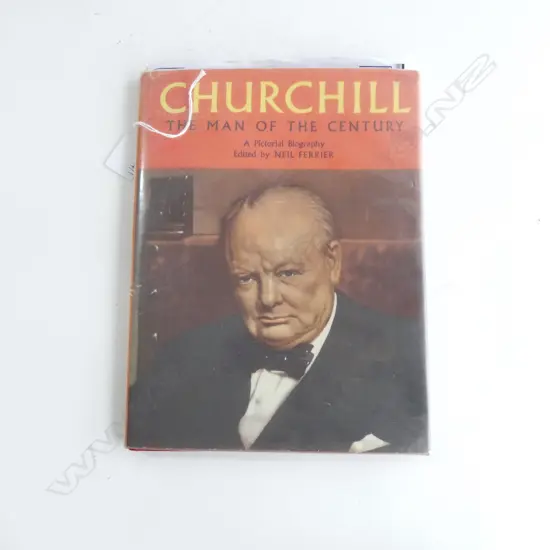 SIGNED WINSTON CHURCHILL BOOK 'MAN OF THE CENTURY' w. 1956 PROVENANCE LETTER...