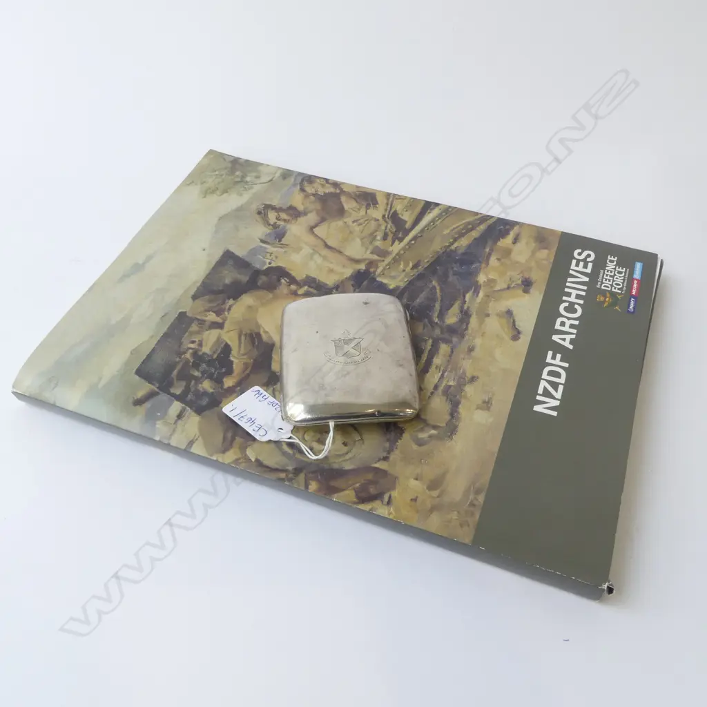 STG CIGARETTE CASE 'PRESENTED TO W. NGATA ESQ. FROM TE AUTE COLLEGE STAFF 1932' 90x75mm, 86grms + MILITARY RECORD Image 1++