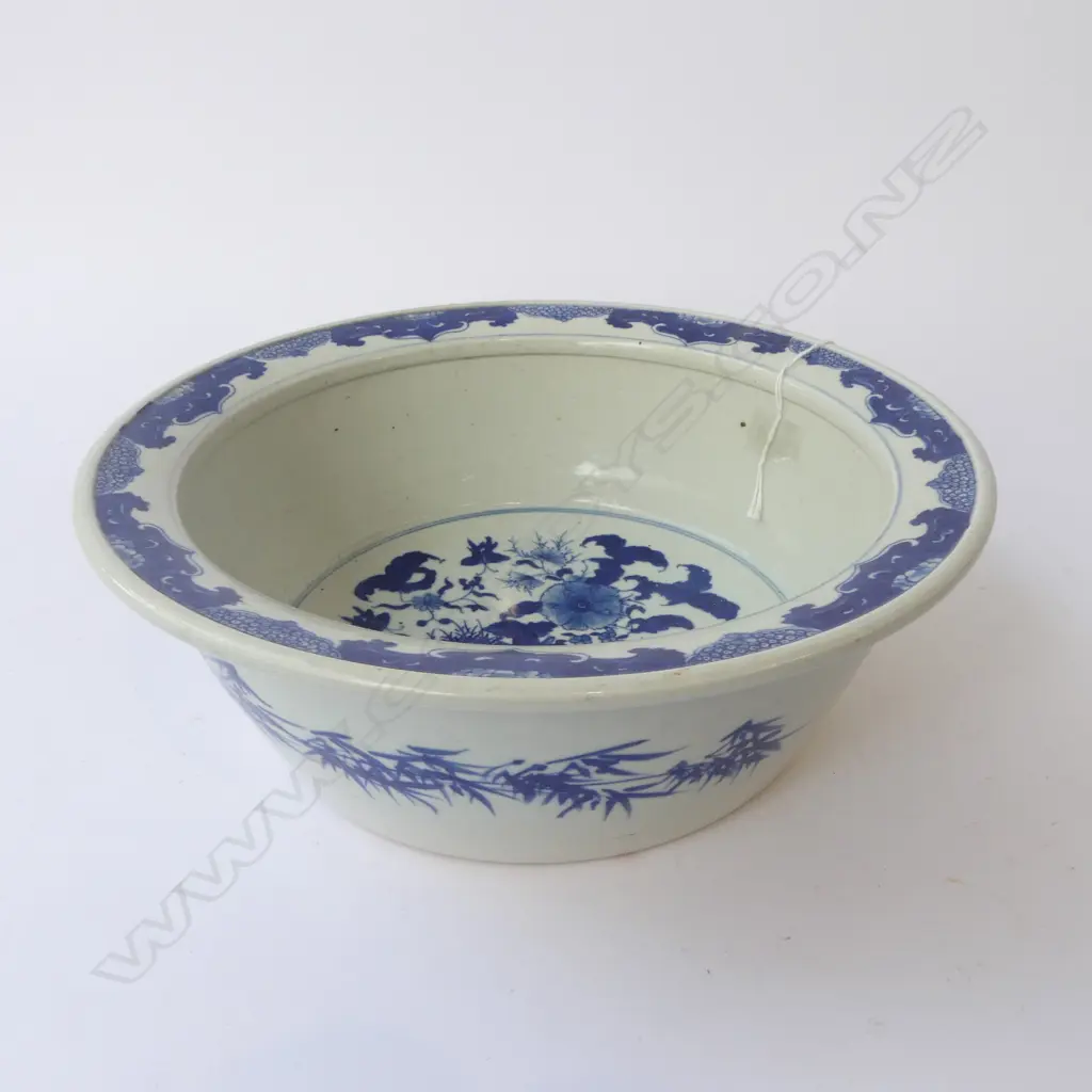 LG. B/W ORIENTAL BOWL Dia.290mm Image 1++