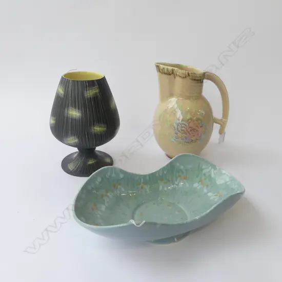 BESWICK JUG H210 VASE H210 MM & BOWL L290MM