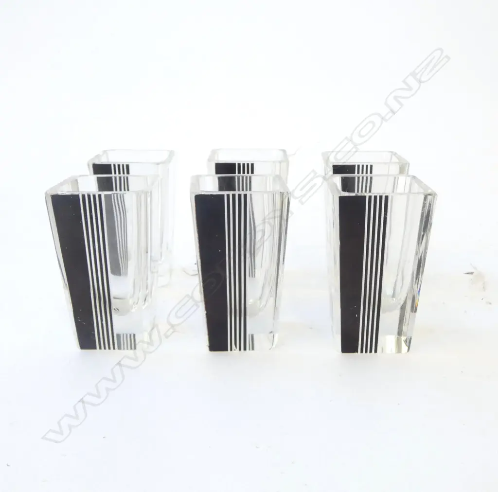 6 KARL PALDA DECO LIQUEUR GLASSES H.80mm Image 1++
