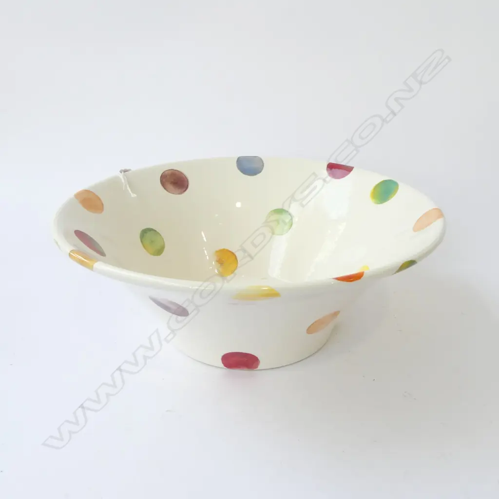 OWEN BARTLETT 'MULTI SPOT' STUDIO POTTERY BOWL H.135mm, 345mm dia Image 1++