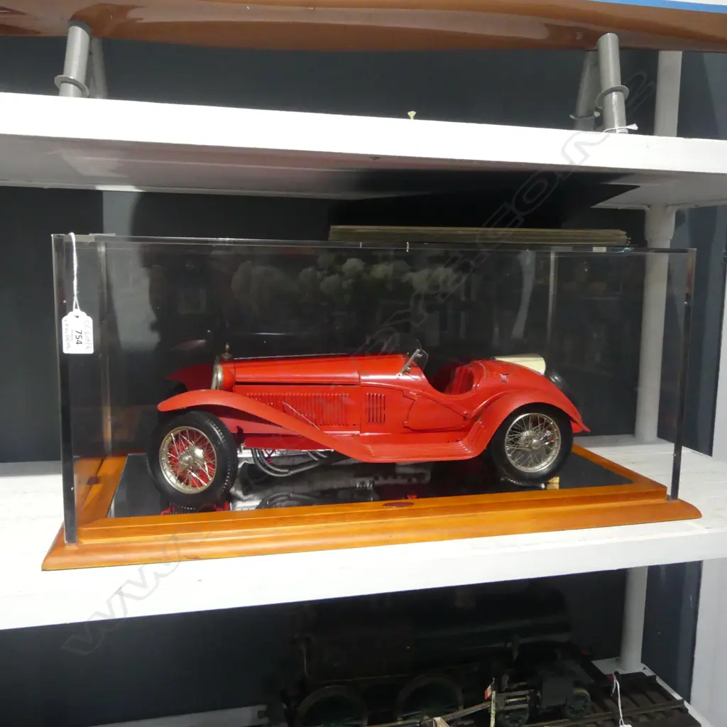 CMC MODEL ALFA ROMEO 8C 2600 MILLE MIGLIA RACING CAR, CASED 645x335x280mm + INFORMATION FOLDER Image 1++