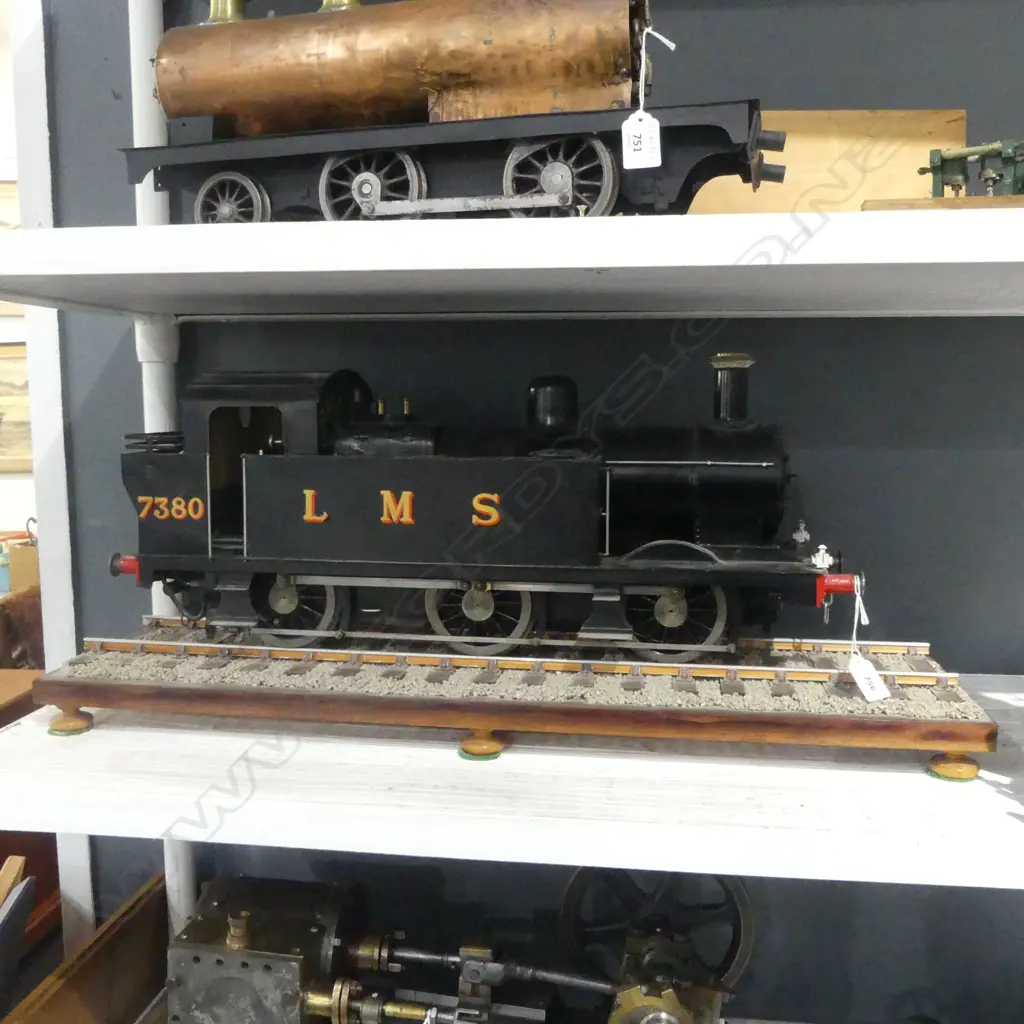 HEAVY STEEL MODEL 7380 LMS STEAM TRAIN ON TRACK L.740mm Image 1++