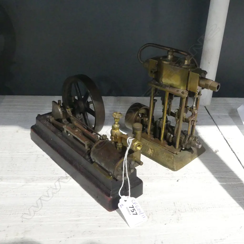 2 STATIONARY STEAM ENGINES; STUART L.220mm & OTHER H.150mm Image 1++