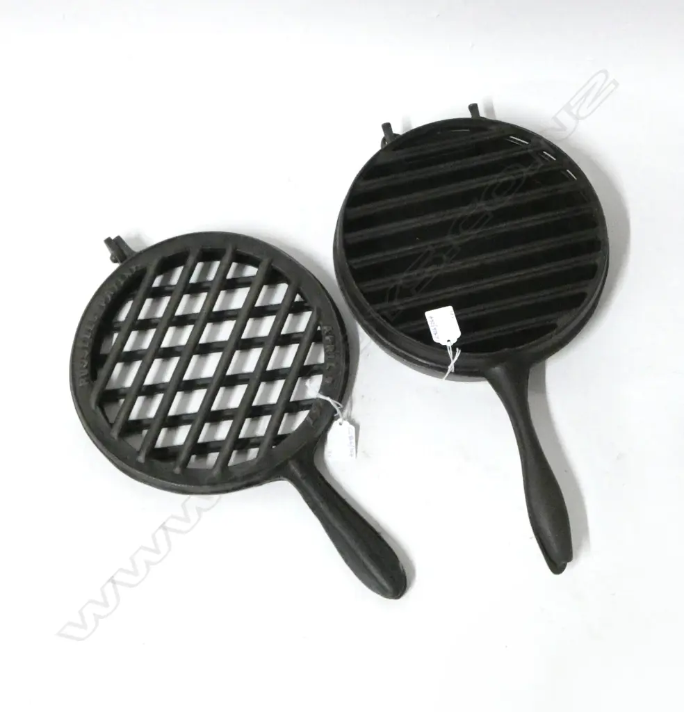 1400/1865   VINTAGE CAST IRON STEAK GRILLER & FRYPAN GRILLER DIA240MM Image 1++