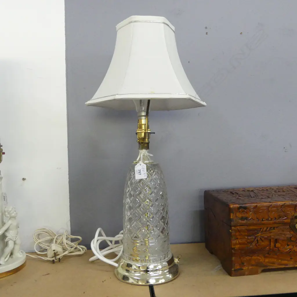 TABLE LAMP w. CRYSTAL BASE H.560mm Image 1++