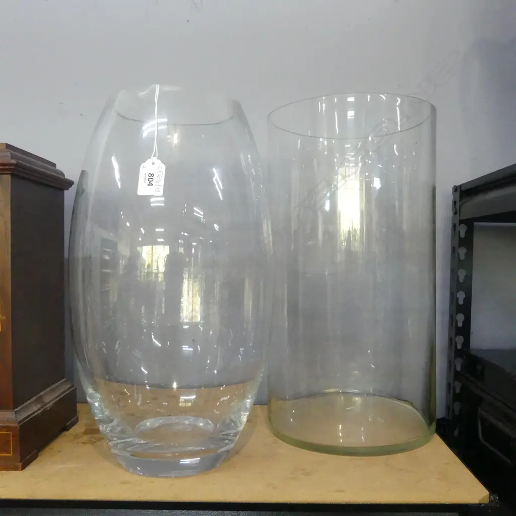2 LG GLASS VASES H.405mm Image 1++