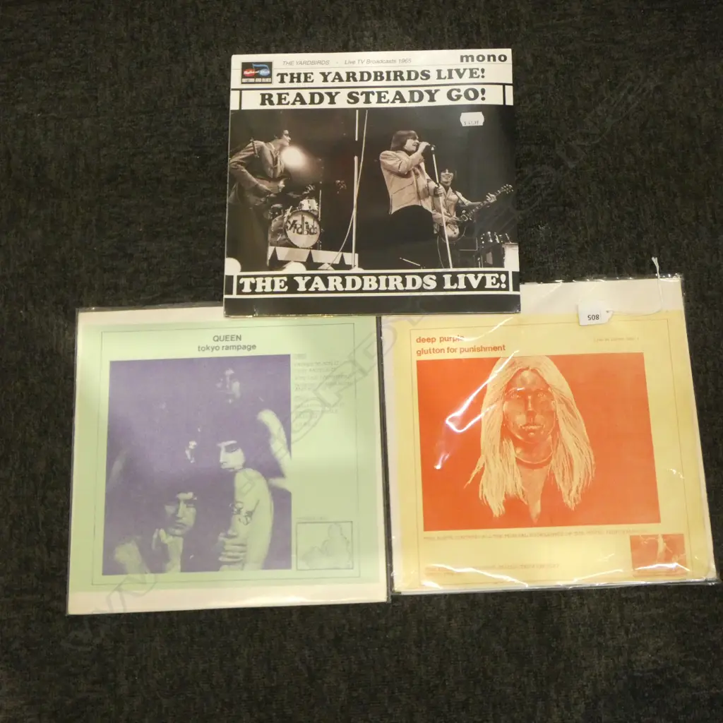 3 LPs; QUEEN, DEEP PURPLE, YARDBIRDS Image 1++