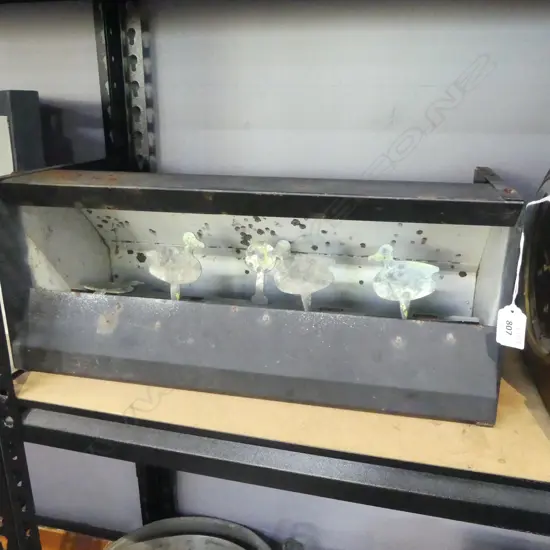 RUSTIC METAL DUCK SHOOTING GALLERY W.500mm