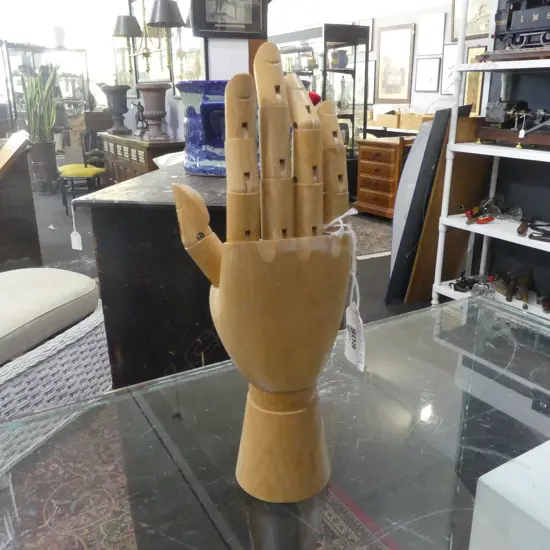 WOODEN ARTICULATED HAND H.230mm