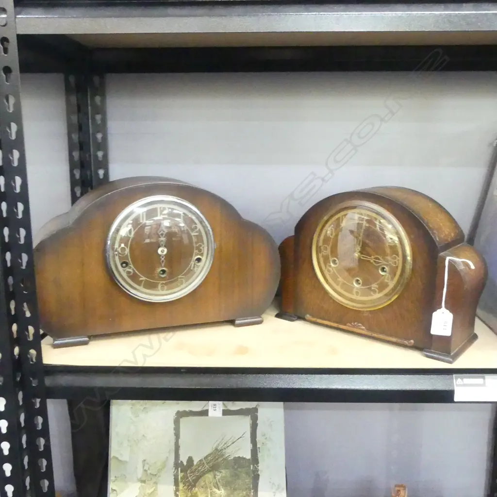 2 MANTEL CLOCKS W.380mm Image 1++