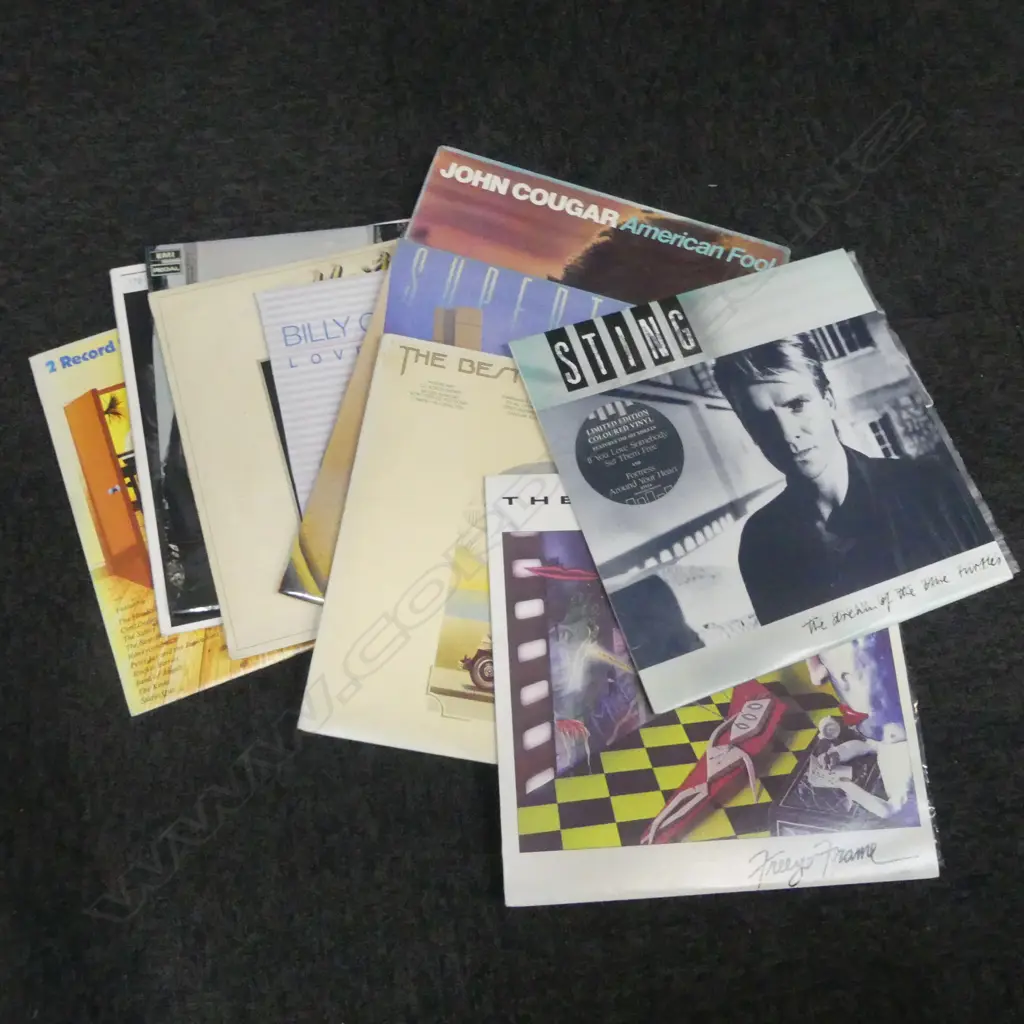ASST. RECORDS INLC. STING LTD. ED. BLUE VINYL Image 1++