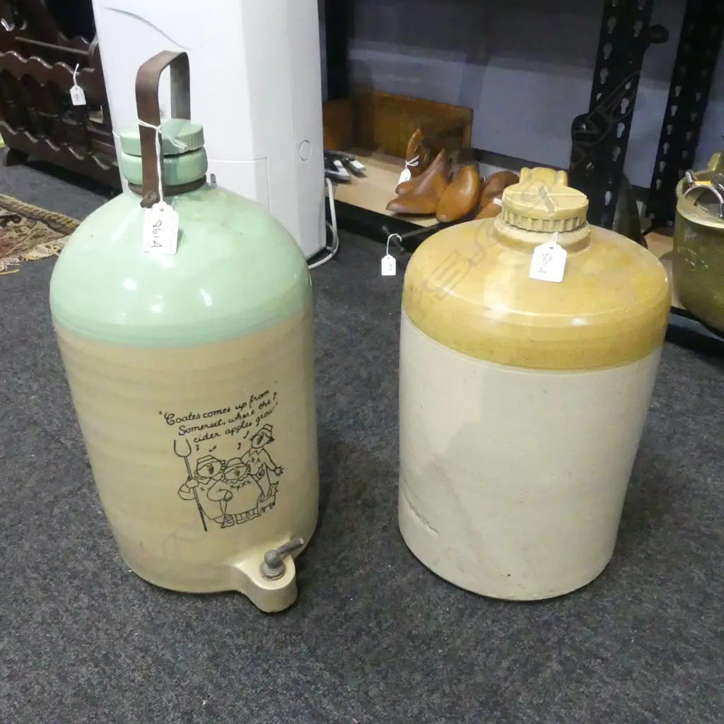 STONEWARE CIDER BOTTLE H410MM & ANOTHER H360MM Image 1++