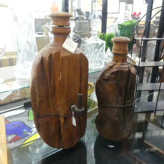 2 SCOTT GODWIN OLD FENCE POST BOTTLES H.540, 460mm