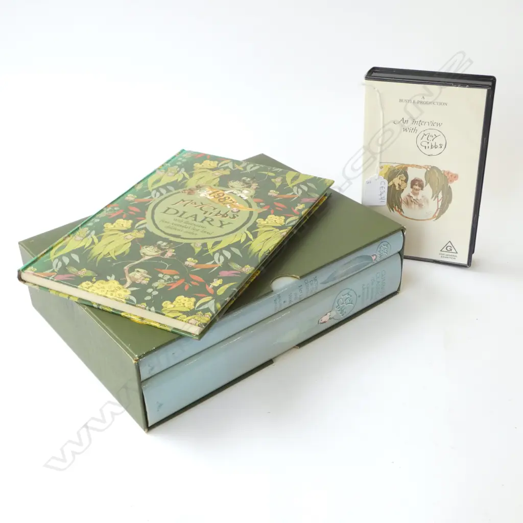 MAY GIBBS; 2 VOLS. BOOKS, EMPTY 1987 DIARY & DVD Image 1++