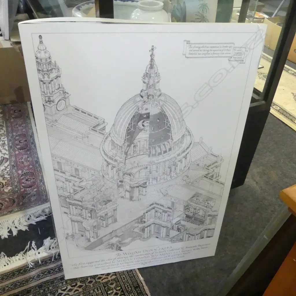ISOMETRIC PRINT OF ST. PAULS CATHEDRAL 810x540mm Image 1++