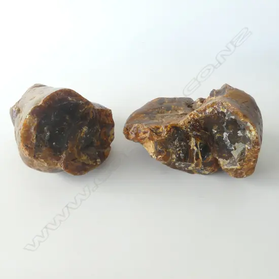 2 LARGE KAURI GUM LUMPS; TOTAL 5KG