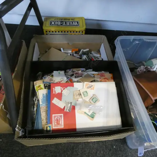 STAMP COLLECTION + TINS + PLAYING CARDS  ETC