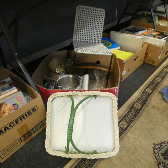 ICE BUCKET, BASKETS, GLASS DOME ETC