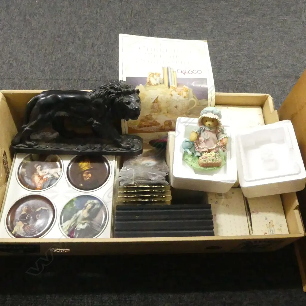 5 BOXED CHERISHED TEDDY BEARS  MINITURE PORTRAITS LION ORN L260MM ETC Image 1++