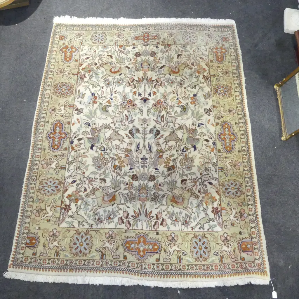 HAND KNOTTED WOOL PILE RUG 1500mm x 1900mm Image 1++